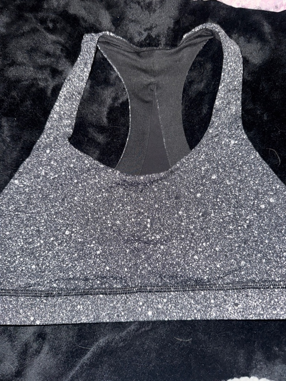 lululemon athletica Black Sparkle Racerback Sports Bra